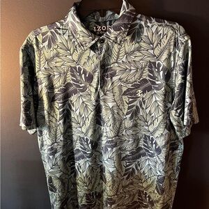 IZOD Men's Leaf Pattern Polo Shirt